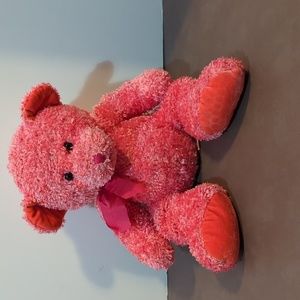 Russ Berrie & Co Stardust Bear Plush Pink Sparkly Stuffed Animal